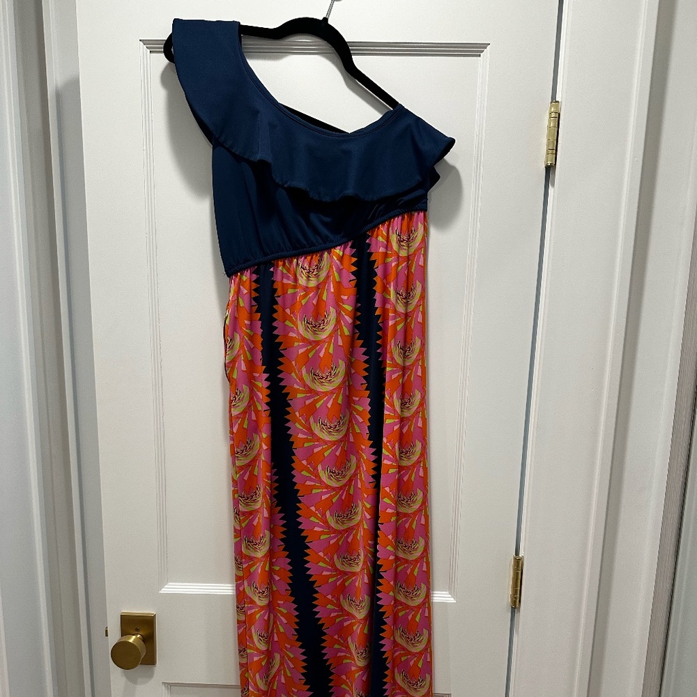 Tracy Negoshian One Shoulder maxi dress